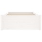 vidaXL Giroletto Bianco 75x190 cm Small Single Legno Massello di Pino vidaXL Giroletto Bianco 75x190 cm Small Single Legno Massello di Pino