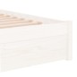 vidaXL Giroletto Bianco 75x190 cm Small Single Legno Massello di Pino vidaXL Giroletto Bianco 75x190 cm Small Single Legno Massello di Pino