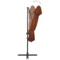 Ombrellone a Sbalzo con Doppia Copertura 250x250 cm Terracotta Ombrellone a Sbalzo con Doppia Copertura 250x250 cm Terracotta