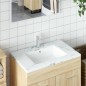 vidaXL Lavandino da Bagno Bianco 55,5x40x18,5 cm Rettangolare Ceramica vidaXL Lavandino da Bagno Bianco 55,5x40x18,5 cm Rettangolare Ceramica