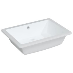 vidaXL Lavandino da Bagno Bianco 55,5x40x18,5 cm Rettangolare Ceramica