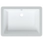 vidaXL Lavandino da Bagno Bianco 55,5x40x18,5 cm Rettangolare Ceramica vidaXL Lavandino da Bagno Bianco 55,5x40x18,5 cm Rettangolare Ceramica