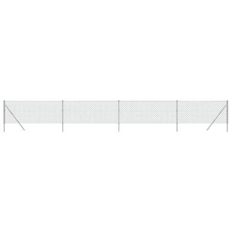 vidaXL Recinzione a Rete Argento 1,1x10 m