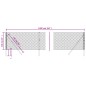 vidaXL Recinzione a Rete Argento 1,1x10 m vidaXL Recinzione a Rete Argento 1,1x10 m