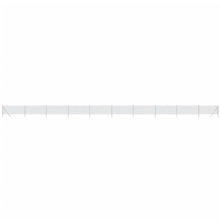 vidaXL Recinzione a Rete Argento 1,1x25 m