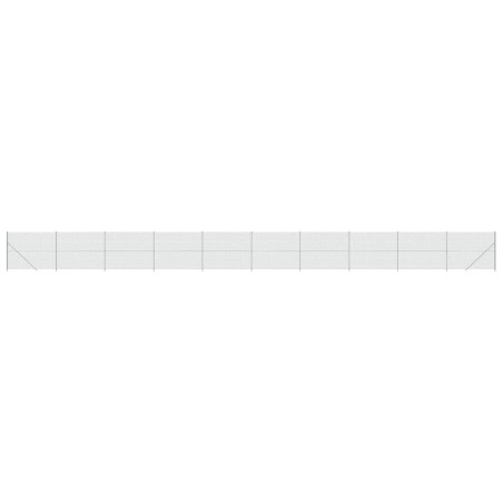 vidaXL Recinzione a Rete con Flangia Argento 1,4x25 m