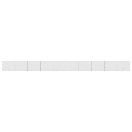 vidaXL Recinzione a Rete con Flangia Argento 1,6x25 m