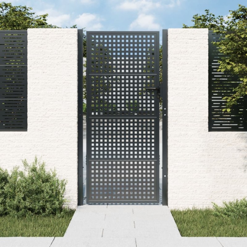 vidaXL Cancello Giardino Antracite 105x250 cm in Acciaio vidaXL Cancello Giardino Antracite 105x250 cm in Acciaio