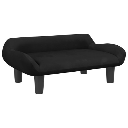 vidaXL Lettino per Cani Nero 70x40x24 cm in Velluto