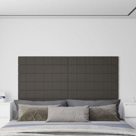 vidaXL Pannelli Murali 12 pz Grigio Scuro 90x15 cm Velluto 1,62 m²