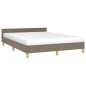 vidaXL Giroletto con Testiera Tortora 140x190 cm in Tessuto vidaXL Giroletto con Testiera Tortora 140x190 cm in Tessuto