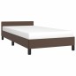 vidaXL Giroletto con Testiera Marrone 90x200 cm in Similpelle vidaXL Giroletto con Testiera Marrone 90x200 cm in Similpelle