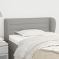vidaXL Testiera ad Orecchio Grigio Chiaro 93x23x78/88 cm in Tessuto vidaXL Testiera ad Orecchio Grigio Chiaro 93x23x78/88 cm in Tessuto