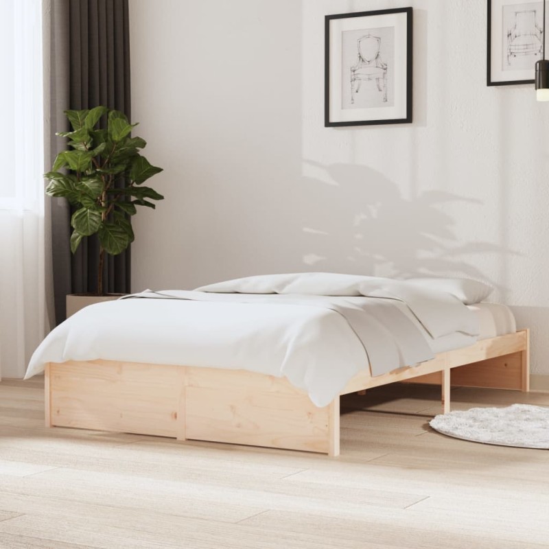 vidaXL Giroletto 120x190 cm 4FT Small Double in Legno Massello di Pino vidaXL Giroletto 120x190 cm 4FT Small Double in Legno Massello di Pino