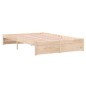 vidaXL Giroletto 120x190 cm 4FT Small Double in Legno Massello di Pino vidaXL Giroletto 120x190 cm 4FT Small Double in Legno Massello di Pino