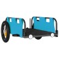 vidaXL Rimorchio per Bici da Carico Blu in Tessuto Oxford e Ferro vidaXL Rimorchio per Bici da Carico Blu in Tessuto Oxford e Ferro