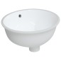 vidaXL Lavandino da Bagno Bianco 37x31x17,5 cm Ovale in Ceramica vidaXL Lavandino da Bagno Bianco 37x31x17,5 cm Ovale in Ceramica