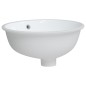 vidaXL Lavandino da Bagno Bianco 37x31x17,5 cm Ovale in Ceramica vidaXL Lavandino da Bagno Bianco 37x31x17,5 cm Ovale in Ceramica