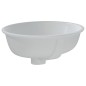 vidaXL Lavandino da Bagno Bianco 37x31x17,5 cm Ovale in Ceramica vidaXL Lavandino da Bagno Bianco 37x31x17,5 cm Ovale in Ceramica