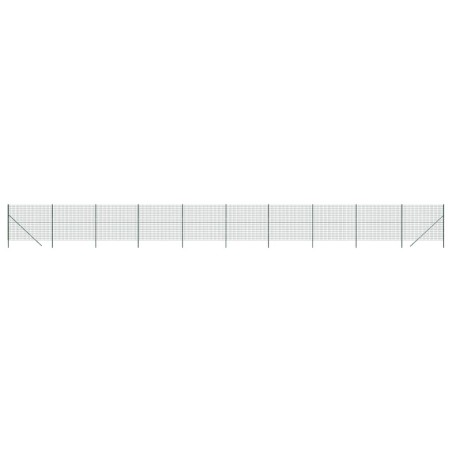vidaXL Recinzione Metallica Verde 1,6x25 m in Acciaio Zincato