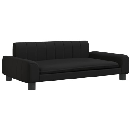 vidaXL Lettino per Cani Nero 90x53x30 cm in Similpelle