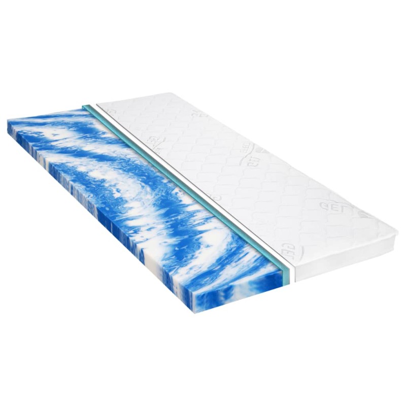vidaXL Coprimaterasso 100x200 cm Schiuma di Gel 7 cm vidaXL Coprimaterasso 100x200 cm Schiuma di Gel 7 cm