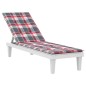vidaXL Cuscino per Sdraio Rosso a Quadri (75+105)x50x3 cm vidaXL Cuscino per Sdraio Rosso a Quadri (75+105)x50x3 cm