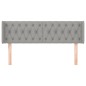 vidaXL Testiera ad Orecchio Grigio Chiaro 163x16x78/88 cm in Tessuto vidaXL Testiera ad Orecchio Grigio Chiaro 163x16x78/88 cm in Tessuto