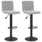 vidaXL Sgabelli da Bar 2 pz Grigio Chiaro in Velluto vidaXL Sgabelli da Bar 2 pz Grigio Chiaro in Velluto