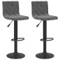 vidaXL Sgabelli da Bar 2 pz Grigio Scuro in Velluto vidaXL Sgabelli da Bar 2 pz Grigio Scuro in Velluto