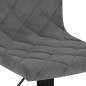vidaXL Sgabelli da Bar 2 pz Grigio Scuro in Velluto vidaXL Sgabelli da Bar 2 pz Grigio Scuro in Velluto