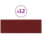 vidaXL Pannelli Murali 12 pz Rosso Vino 90x30 cm in Tessuto 3,24 m² vidaXL Pannelli Murali 12 pz Rosso Vino 90x30 cm in Tessuto 3,24 m²