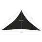 Vela Parasole 160 g/m² Nera 4x4x5,8 m in HDPE Vela Parasole 160 g/m² Nera 4x4x5,8 m in HDPE