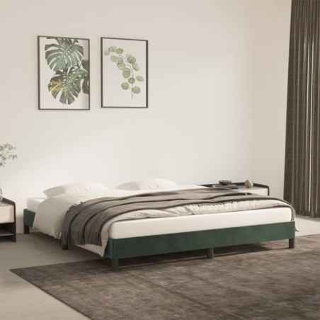 vidaXL Giroletto Verde Scuro 180x200 cm in Velluto