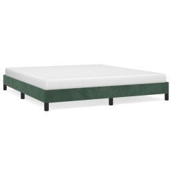 vidaXL Giroletto Verde Scuro 180x200 cm in Velluto