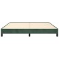 vidaXL Giroletto Verde Scuro 180x200 cm in Velluto vidaXL Giroletto Verde Scuro 180x200 cm in Velluto