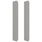 Testiera ad Orecchio Grigio Chiaro 83x16x118/128 cm in Tessuto Testiera ad Orecchio Grigio Chiaro 83x16x118/128 cm in Tessuto