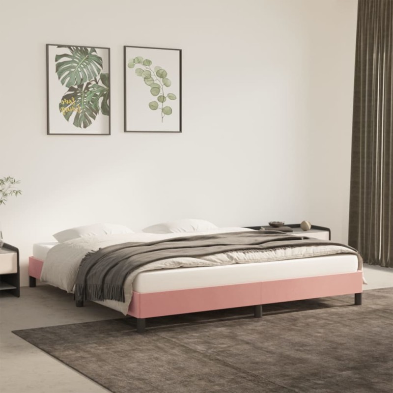vidaXL Giroletto Rosa 180x200 cm in Velluto