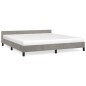 vidaXL Giroletto con Testiera Grigio Chiaro 180x200 cm in Velluto vidaXL Giroletto con Testiera Grigio Chiaro 180x200 cm in Velluto