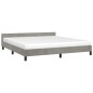 vidaXL Giroletto con Testiera Grigio Chiaro 180x200 cm in Velluto vidaXL Giroletto con Testiera Grigio Chiaro 180x200 cm in Velluto