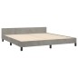 vidaXL Giroletto con Testiera Grigio Chiaro 180x200 cm in Velluto vidaXL Giroletto con Testiera Grigio Chiaro 180x200 cm in Velluto