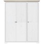 vidaXL Armadio BODO 151,5x52x176,5 cm Massello Pino Bianco e Marrone vidaXL Armadio BODO 151,5x52x176,5 cm Massello Pino Bianco e Marrone