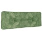 vidaXL Cuscino per Pallet Motivo a Foglie 120x40x12 cm Tessuto