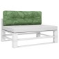 vidaXL Cuscino per Pallet Motivo a Foglie 120x40x12 cm Tessuto
