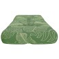 vidaXL Cuscino per Pallet Motivo a Foglie 120x40x12 cm Tessuto