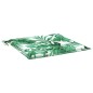 vidaXL Cuscini per Sedia 6 pz Motivo a Foglie 40x40x3 cm Tessuto