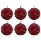 Bolsius Candele Rustiche a Sfera Shine 6 pz 76x71 mm Rosso Velluto Bolsius Candele Rustiche a Sfera Shine 6 pz 76x71 mm Rosso Velluto