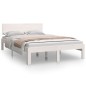 vidaXL Giroletto Bianco 120x190 cm Small Double Legno Massello di Pino vidaXL Giroletto Bianco 120x190 cm Small Double Legno Massello di Pino