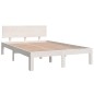 vidaXL Giroletto Bianco 120x190 cm Small Double Legno Massello di Pino vidaXL Giroletto Bianco 120x190 cm Small Double Legno Massello di Pino