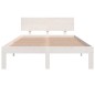 vidaXL Giroletto Bianco 120x190 cm Small Double Legno Massello di Pino vidaXL Giroletto Bianco 120x190 cm Small Double Legno Massello di Pino